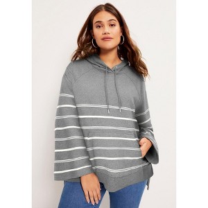 June + Vie by Roaman's Bell-Sleeve French Terry Sweatshirt - 1 of 4
