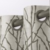 Branches Linen Blend Grommet Top Window Curtain Panel Pair - Exclusive Home™ - 3 of 3