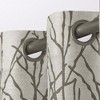 Branches Linen Blend Grommet Top Window Curtain Panel Pair - Exclusive Home™ - image 3 of 4