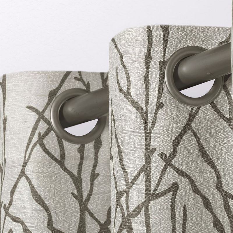 Branches Linen Blend Grommet Top Window Curtain Panel Pair - Exclusive Home&#153;, 4 of 10