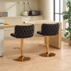 Swivel Barstools Adjusatble Seat Height, PU Upholstered Bar Stools with the whole Back Tufted, for Home Pub and Kitchen Island（Set of 2） - 4 of 4