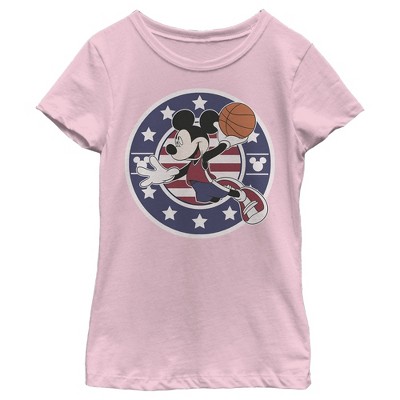 Boy's Mickey & Friends Mickey Mouse Basketball Dunk Child Performance Tee - Charcoal Heather