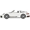 Porsche 911 Targa 4S Convertible White with Black Stripes Limited Ed to 3600 pcs 1/64 Diecast Model Car by True Scale Miniatures - image 2 of 4
