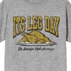 Thanksgiving It's Leg Day Men's Gray Heather Crew Neck Short Sleeve T-shirt - 2 of 4