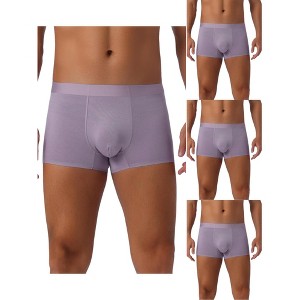 INSPIRE CHIC Men's 4 Pack Soft Elastic Waist Solid Color Regular Fit Basic Boxer Briefs - 1 of 4