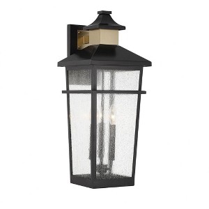 Savoy House Kingsley 3 - Light Wall Light in  Matte Black/Warm Brass - 1 of 3