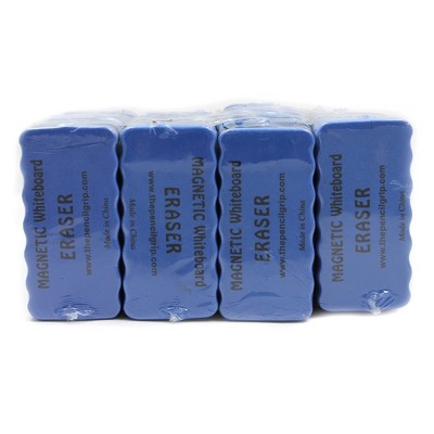 Blue and Black Magnetic Whiteboard Eraser for Kids, Pack of 24