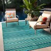 World Rug Gallery Contemporary Stripe Reversible Plastic Indoor and Outdoor Rugs - 2 of 4