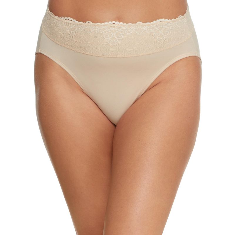 Bali Women's Smooth Passion For Comfort Lace Hi Cut Brief - DFPC62L, 1 of 3
