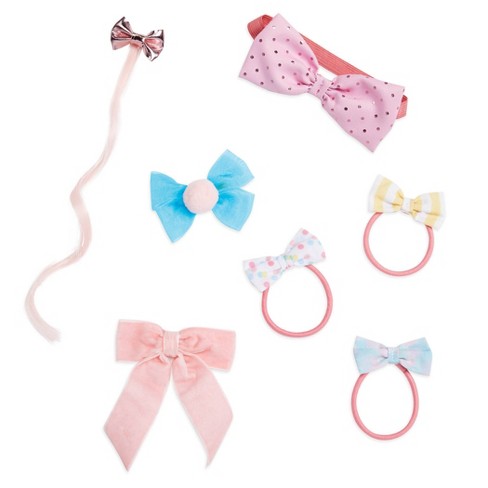 Cream Ribbon 2 Pack Bow Hair Clips