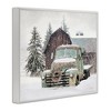 Stupell Industries Winter Rural Vintage Truck & Barn Framed Giclee Art, White, 14" x 11" - 2 of 4