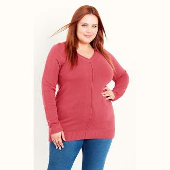 Plus Size V Neck Sweaters : Target