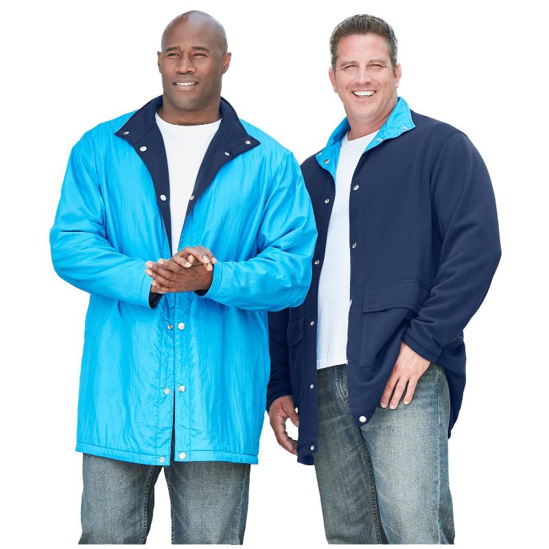 KingSize Men's Big & Tall Reversible fleece nylon jacket, 1 of 2