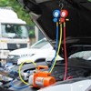 VEVOR 1/4 HP 4 CFM AC Vacuum Pump and Gauge Set, Single Stage Rotary Vane HVAC Air Vacuum Pump A/C Refrigerant Kit Manifold Gauge Set, Orange - 2 of 4