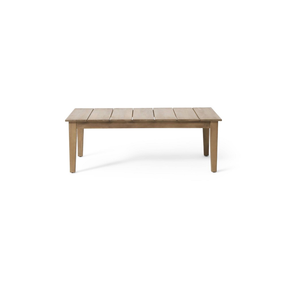 Photos - Coffee Table Christopher Knight Home Kiara Acacia Wood Outdoor  Light Brown