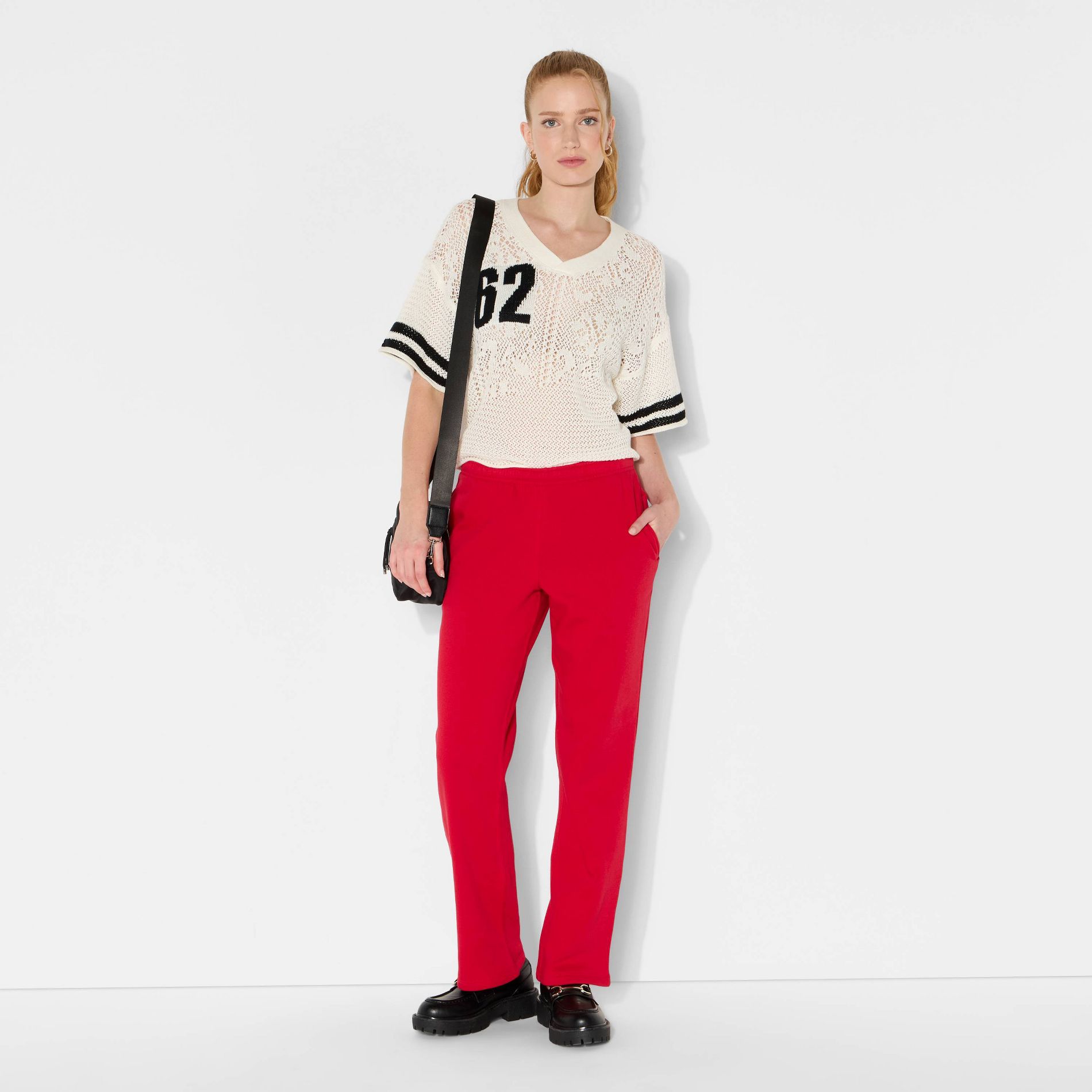 Women's Slim Fit Straight Mid-Rise Sweatpants - Wild Fable™
