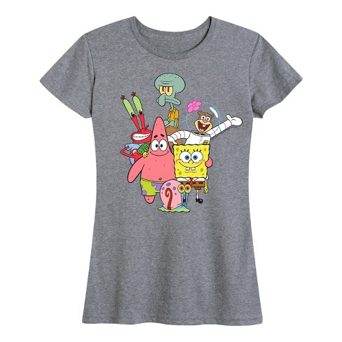 Women's - SpongeBob SquarePants - Bikini Bottom Gang Short Sleeve Graphic T-Shirt - image 1 of 4