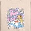 Women's - Disney - Alice in Wonderland Lightweight French Terry Wide Neck Long Sleeve Shirt - 2 of 4