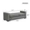 Sapphtopaz Modern Ottoman PU Upholstered Bench with Armrests Rectangle Vanity Stool Ottoman Entryway Bench for Living Room, Bedroom, Entryway - 2 of 4