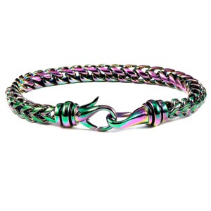 Crucible Men's Polished Franco Chain Steel Bracelet (6mm Wide) - 8" - 1 of 4