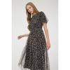 August Sky Women's Smocked Floral Mesh Midi Dress - 4 of 4