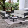 International Concepts 3pc Woven Abaca Rope Outdoor Patio Conversation Furniture Sets with Sofa Coffee Table & Swivel Chair - 2 of 4