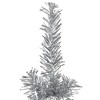 vidaXL 7ft Slim Artificial Half Christmas Tree with Stand - Space Saving Silver PVC Xmas Tree for Modern Home Decor - 4 of 4