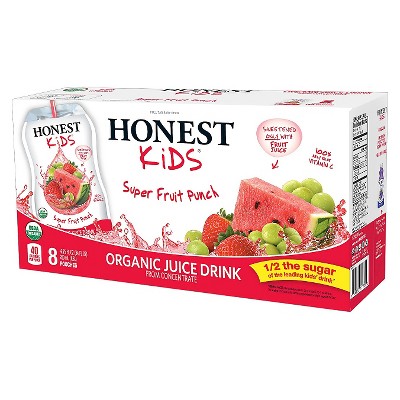 Honest Kids Super Fruit Punch Organic Juice Drinks - 8pk/6.75 fl oz Pouches