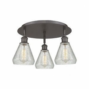 Conesus - 3 Light Flush Mount In Industrial Style-9.25 Inches Tall and 17.75 Inches Wide - 1 of 1