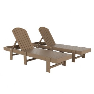 WestinTrends Dylan Classic Adirondack Poly Reclining Chaise Lounge (Set of 2pcs) - 1 of 4