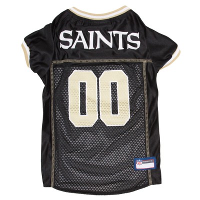 NFL New Orleans Saints Pets First Mesh Pet Football Jersey - Black S