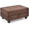 Passion Furniture Gallant  Microfiber Upholstered Storage Ottoman - 2 of 4