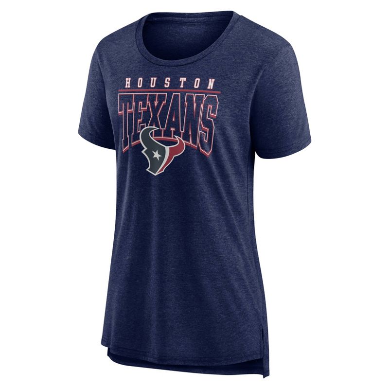 NFL Houston Texans Women&#39;s Champ Caliber Heather Short Sleeve Scoop Neck Triblend T-Shirt, 2 of 4