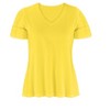 Collections Etc Stylish Double Layer Flutter Sleeve V-Neck Top X-Large Gender Neutral Yellow - 3 of 4