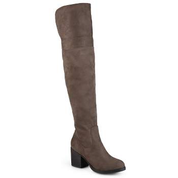 Journee Collection Womens Sana Stacked Heel Over The Knee Boots