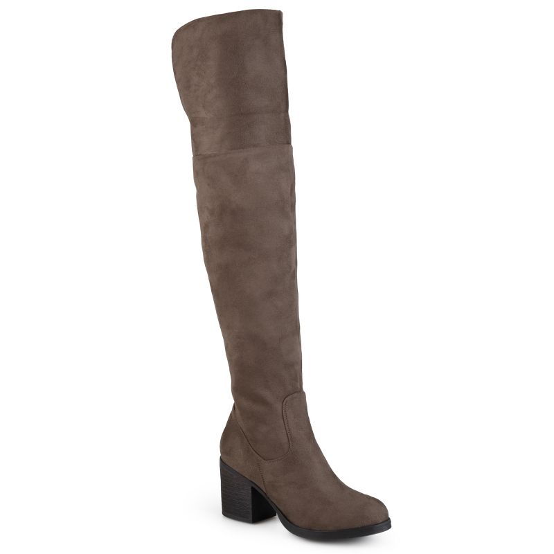 Journee Collection Womens Sana Stacked Heel Over The Knee Boots, 1 of 11