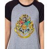 Harry Potter Juniors' Wizarding World Hogwarts Crest Sleep Pajama Nightgown Grey - 3 of 4
