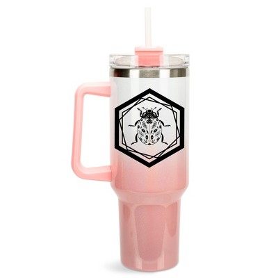 Elanze Designs Hexagon Floral Beetle Bug Insect 40 Oz. Stainless Steel ...