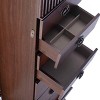 Tangkula Jewelry Cabinet Armoire Cambered Front Storage Chest Stand Organizer - 4 of 4