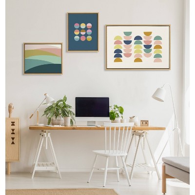 Sylvie Abstract Canvas Art Set with Polystyrene Frames
