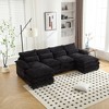110.63'' Chenille Oversized Four-Seater U-Shaped Sectional Sofa with High-Density Sponge Filling and Solid Wood Frame - 2 of 4