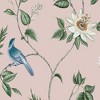 Nuit Blush Pink Floral Birds Paste the Wall Wallpaper - 4 of 4