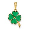Black Bow Jewelry 14k Yellow Gold & Translucent Acrylic Four Leaf Clover Pendant, 12mm - 3 of 4