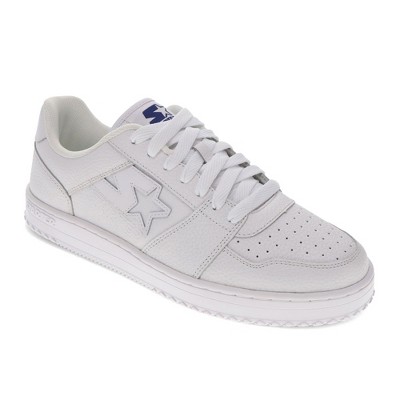 Starter Mens Lfs 1 Genuine Leather Casual Lace Up Sneaker Shoe White Monochrome Size 10 Target