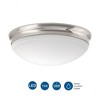 Progress Lighting, Etched Glass Collection, 1-Light Flush Mount, Brushed Nickel, Etched Glass, Material: Steel - 3 of 4