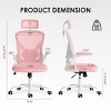 FURNIinspire Task and Office Chairs,  Office Chair, Home Office Desk Chair with Headrest, Pink, 23.43"*23.43"*56.69" - 2 of 4