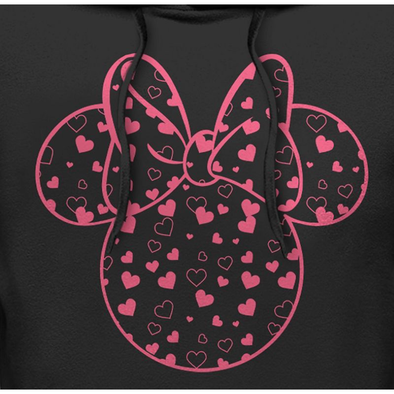 Men's Mickey & Friends Minnie Heart Silhouette Pull Over Hoodie, 2 of 5