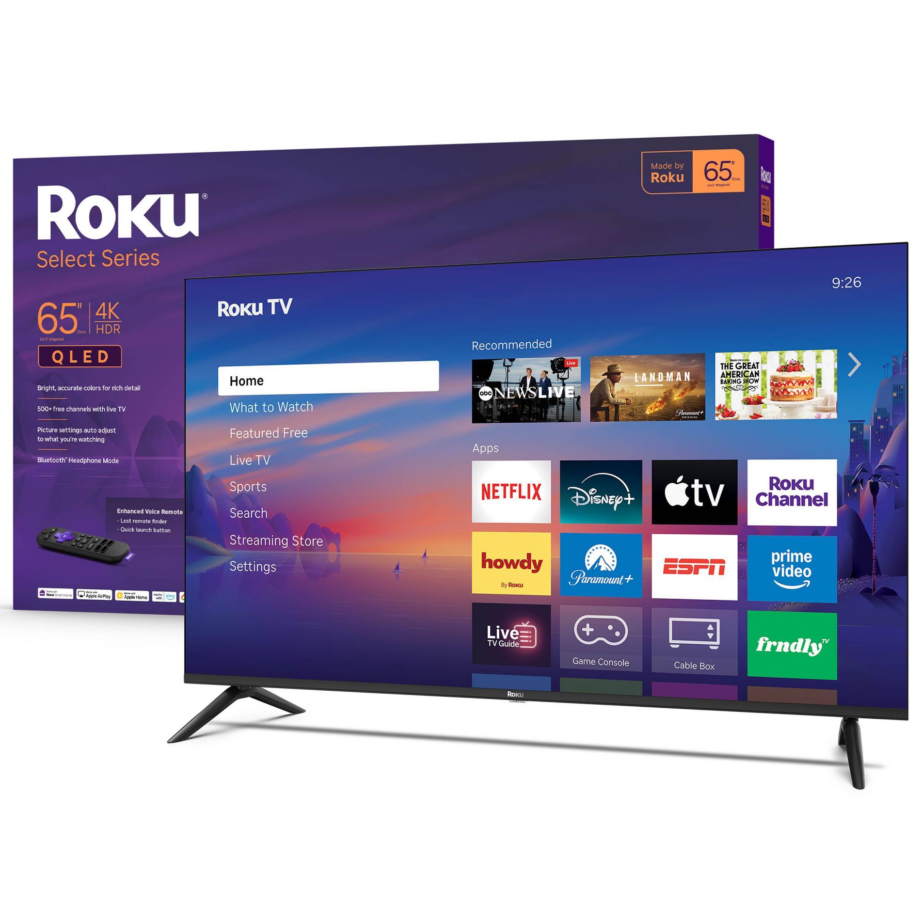 Roku 65" Select Series 4K QLED HDR Smart Roku TV with Voice Remote