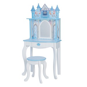 Fantasy Fields by Teamson Kids  Dreamland Castle Toy Vanity Set  White / Pink - 1 of 4