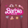 Women's - Barbie - Movie Logo Icons Lightweight French Terry Wide Neck Long Sleeve Shirt - 2 of 4